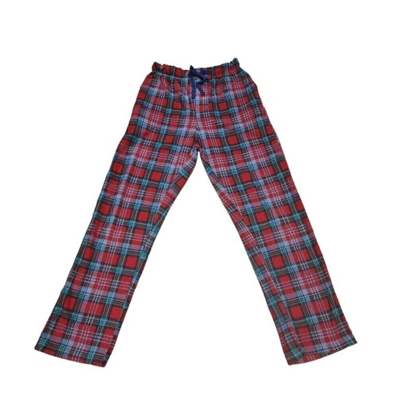 𝅺Red Plaid Christmas Pajama Pants Fleece Lounge Sleepwear - Picture 2 of 10